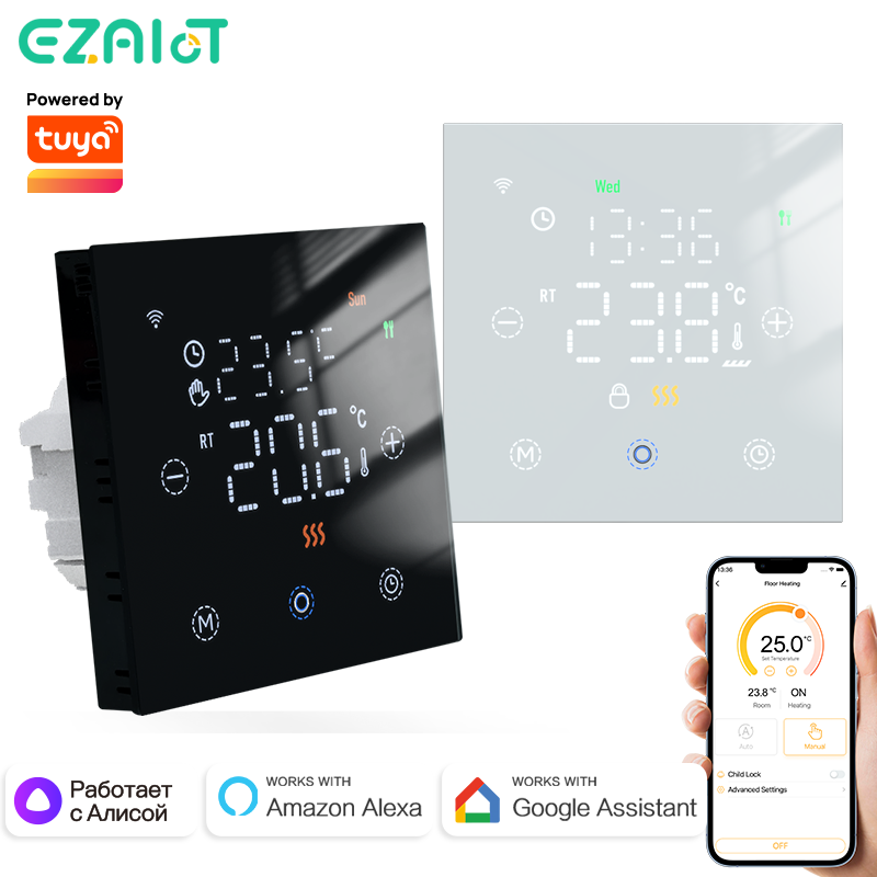 Smart Home Thermostat - Tuya Smart Thermostat WiFi Remote Temperature