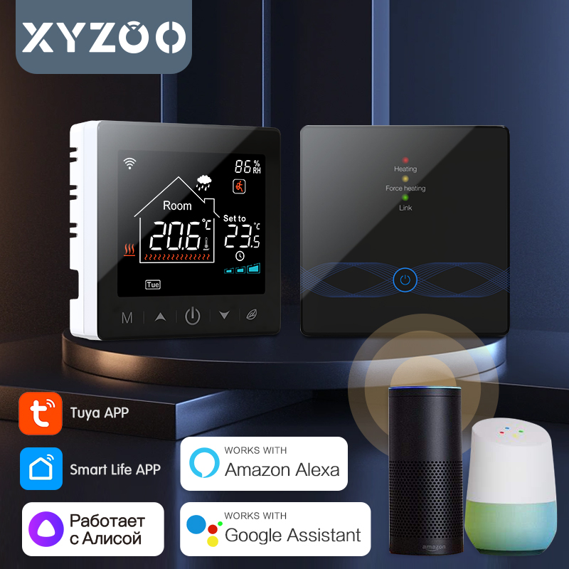 Smart Home Thermostat - WiFi Tuya Wireless Thermostat for Gas