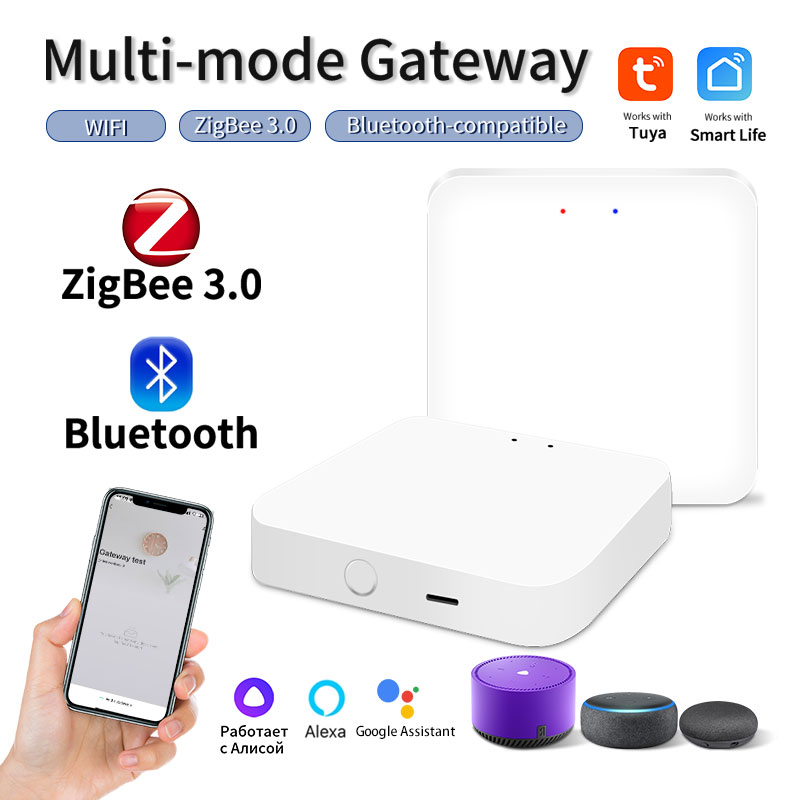 Smart Home Wifi Hub - Tuya Smart Multi-Mode Gateway ZigBee Wi-Fi