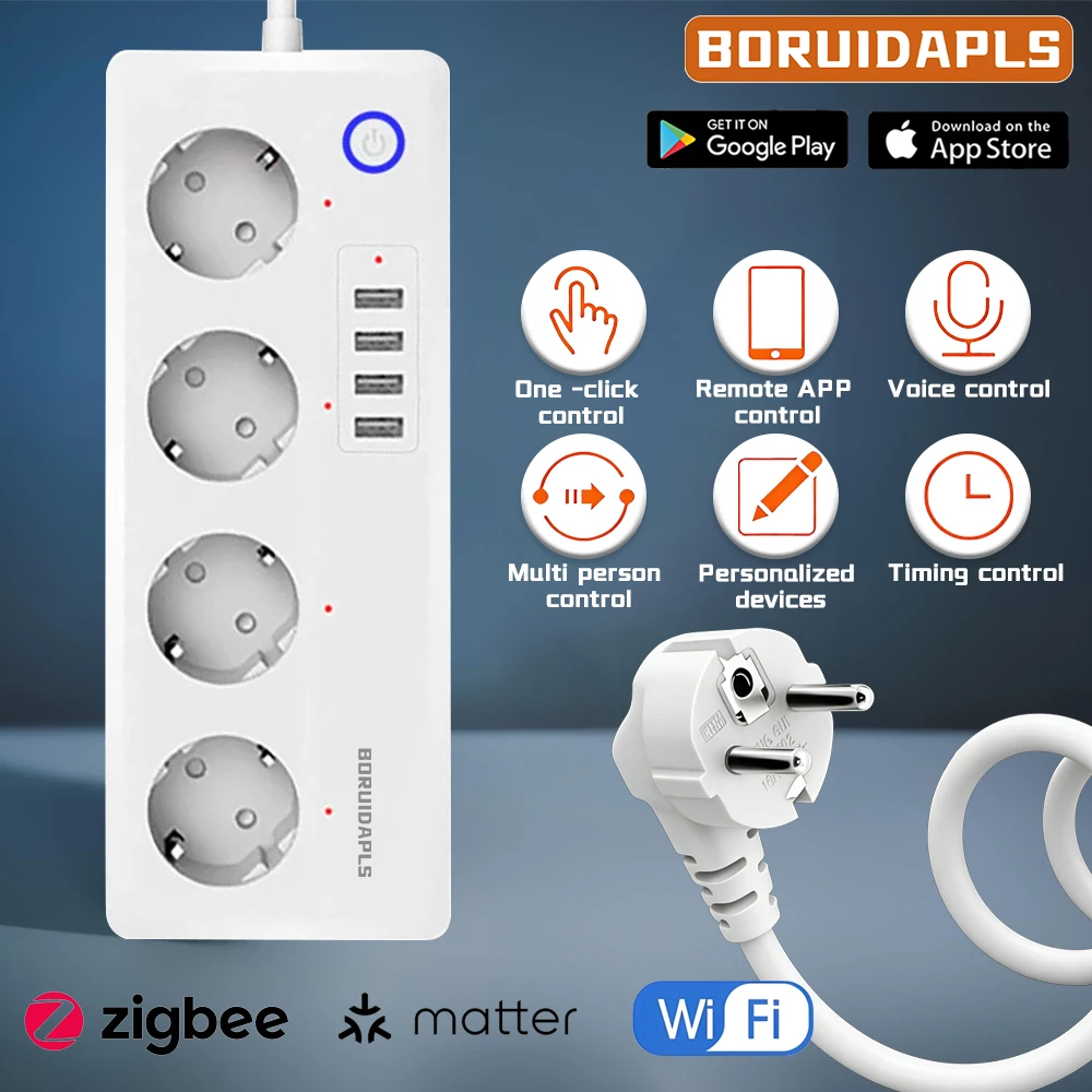 Smart Home Or Smart Home - BORUIDAPLS ZigBee Matter WiFi Smart Power