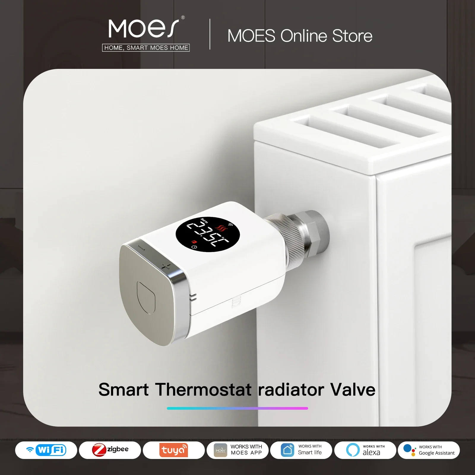 Smart Home Thermostat - MOES Smart Wifi/Zigbee Thermostatic Radiator Valve