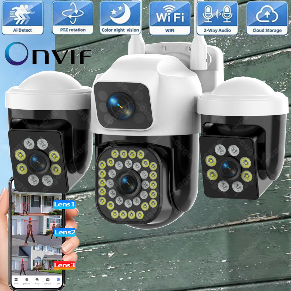 Smart Home Kamera - 15MP Security Camera 3-HD Screens Auto