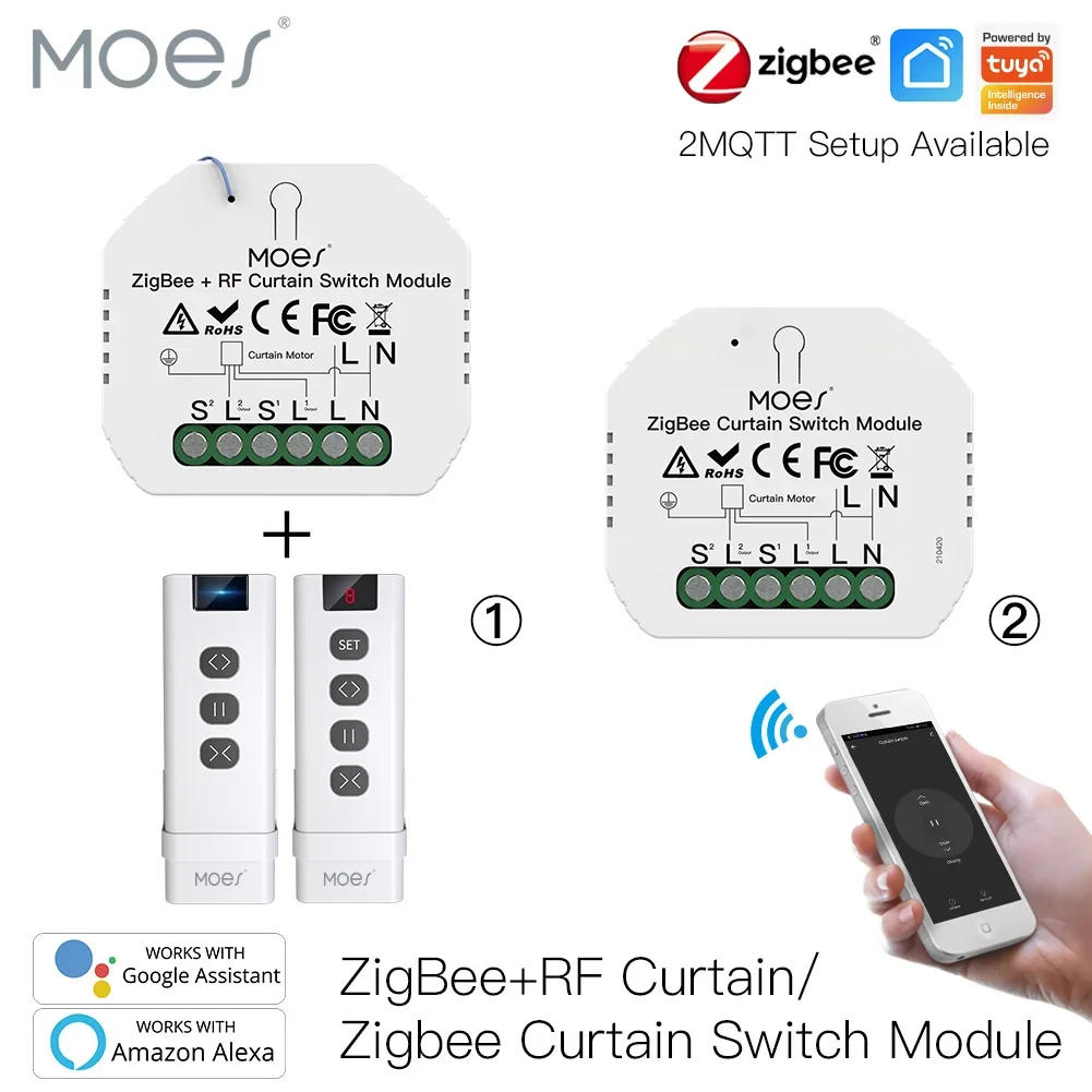 Smart Home Improvement - MOES ZigBee 3.0 Smart Curtain Switch
