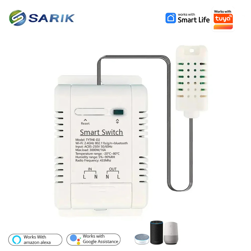 Smart Home Thermostat - Work with Tuya 16A 3000W WiFi