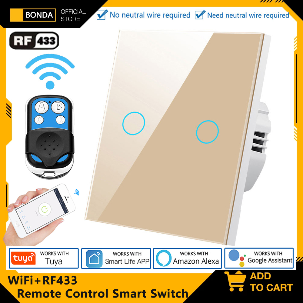 Smart Home Google - Tuya EU WiFi+RF433 Smart Remote control