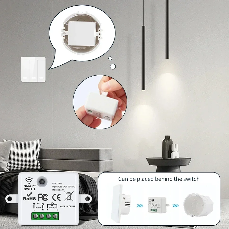 RF 433MHz Wireless Remote Cont - Smart Home Remote ulasan dan harga