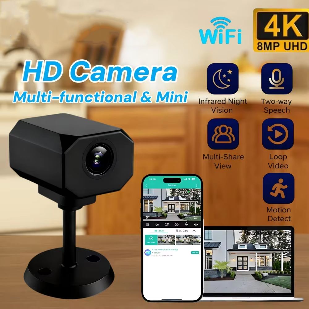 4K HD WiFi Security Camera for - Smart Home Remote ulasan dan harga