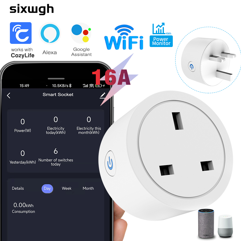 WiFi Smart Socket 16A UK Plug  - Smart Home Or Smart Home ulasan dan harga