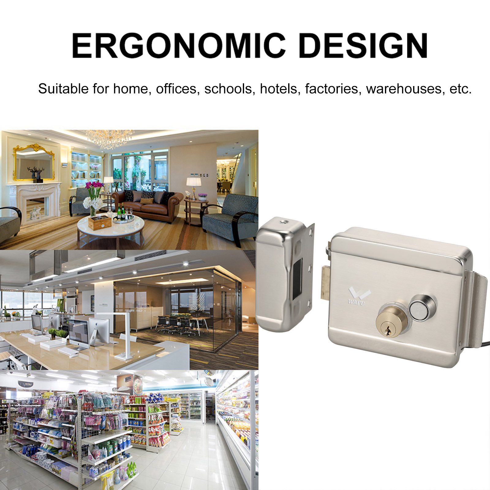 WAFU Smart Electric Gate Door  - Smart Home Lock ulasan dan harga
