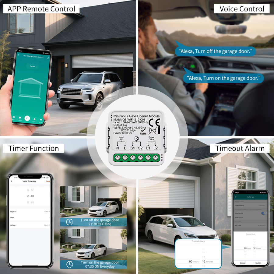 Tuya Smart WiFi or Zigbee Gara - Smart Home Matter ulasan dan harga