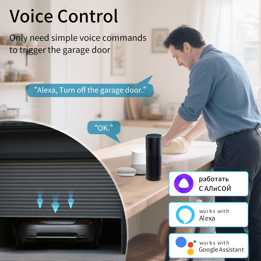 Tuya Smart WiFi or Zigbee Gara - Smart Home Matter ulasan dan harga