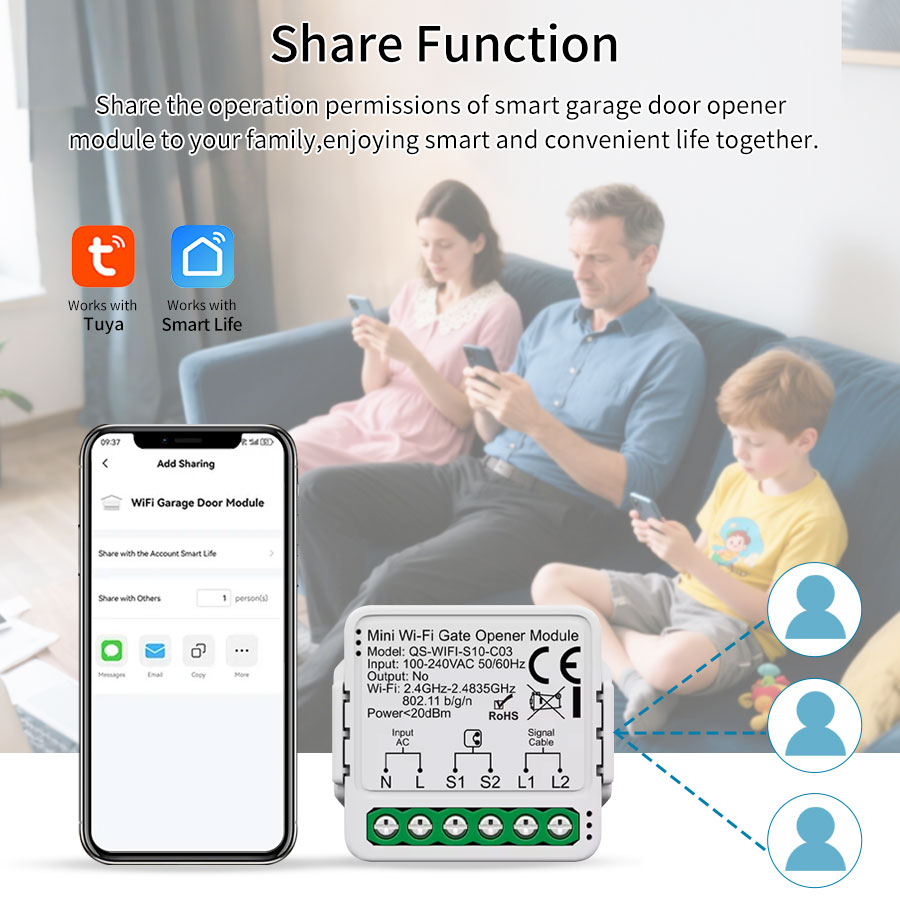 Tuya Smart WiFi or Zigbee Gara - Smart Home Matter ulasan dan harga