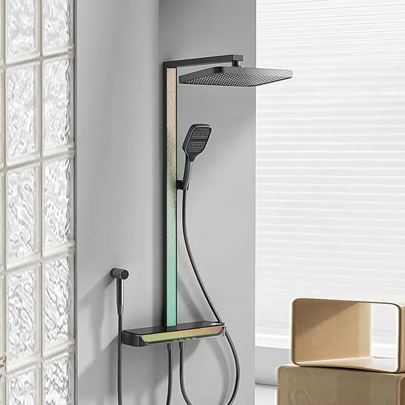 Brass Digital Waterfall Shower - Smart Home Thermostat ulasan dan harga