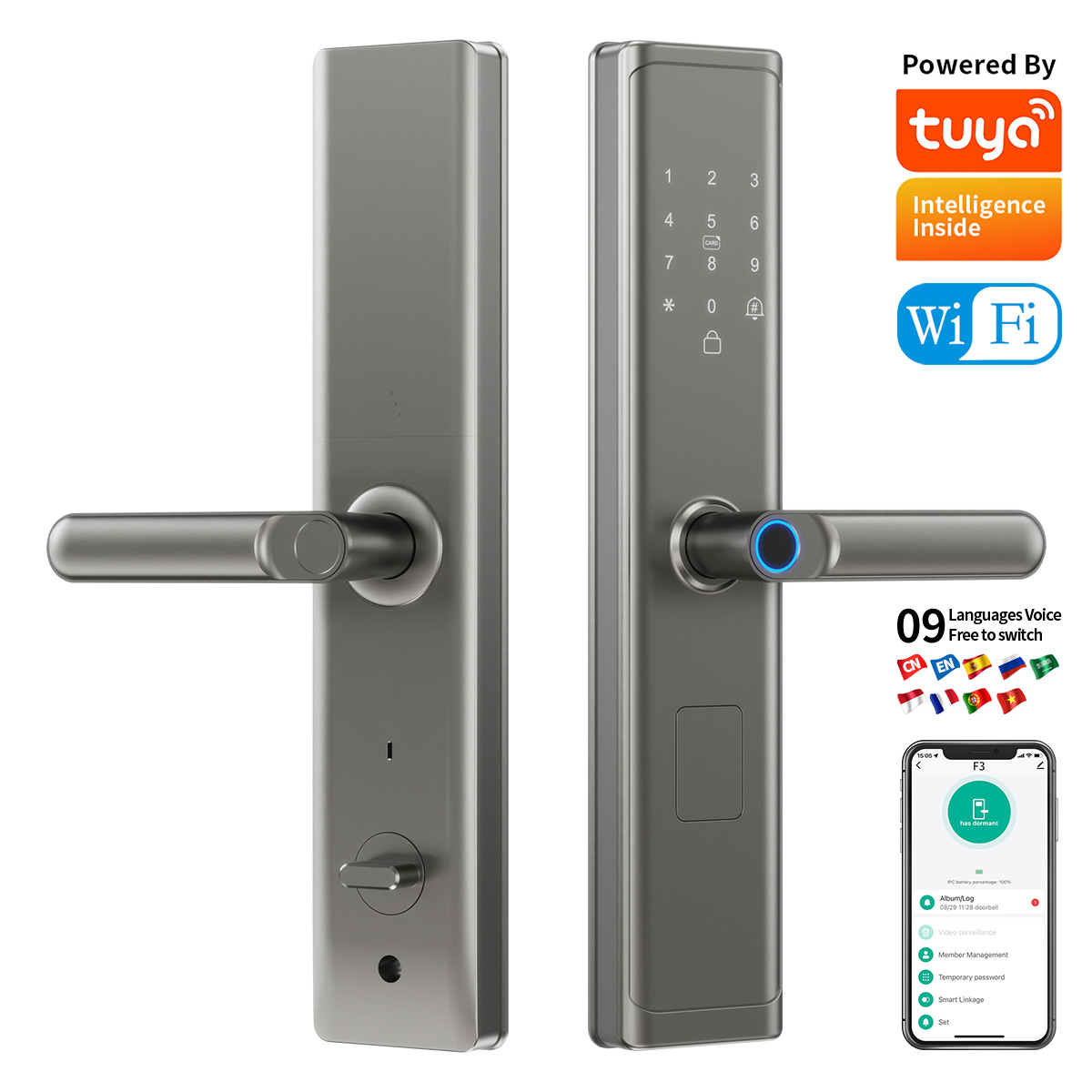 Tuya Wifi TTlock App Fingerpri - Smart Home Lock ulasan dan harga