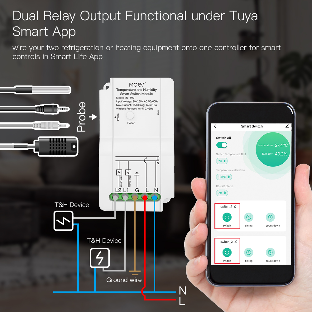 WiFi Smart Temperature Humidit - Smart Home Thermostat ulasan dan harga