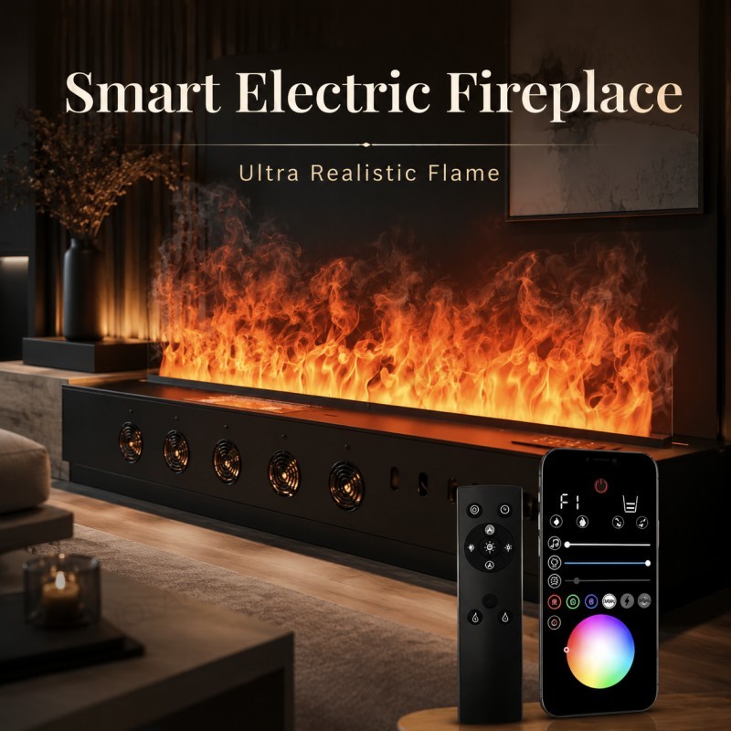 Minimalist Wall Fireplace Luxu - Smart Home Simulation ulasan dan harga