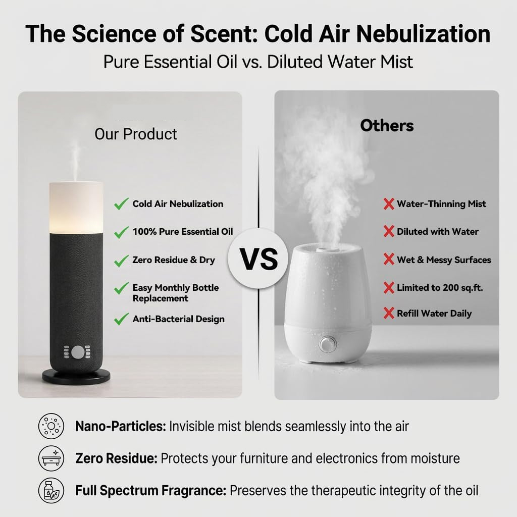 NAMSTE 120ML Tower Scent Diffu - Smart Home Fragrance Diffuser ulasan dan harga