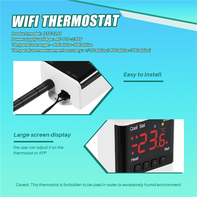 Wireless Wifi Temperature Cont - Smart Home Thermostat ulasan dan harga