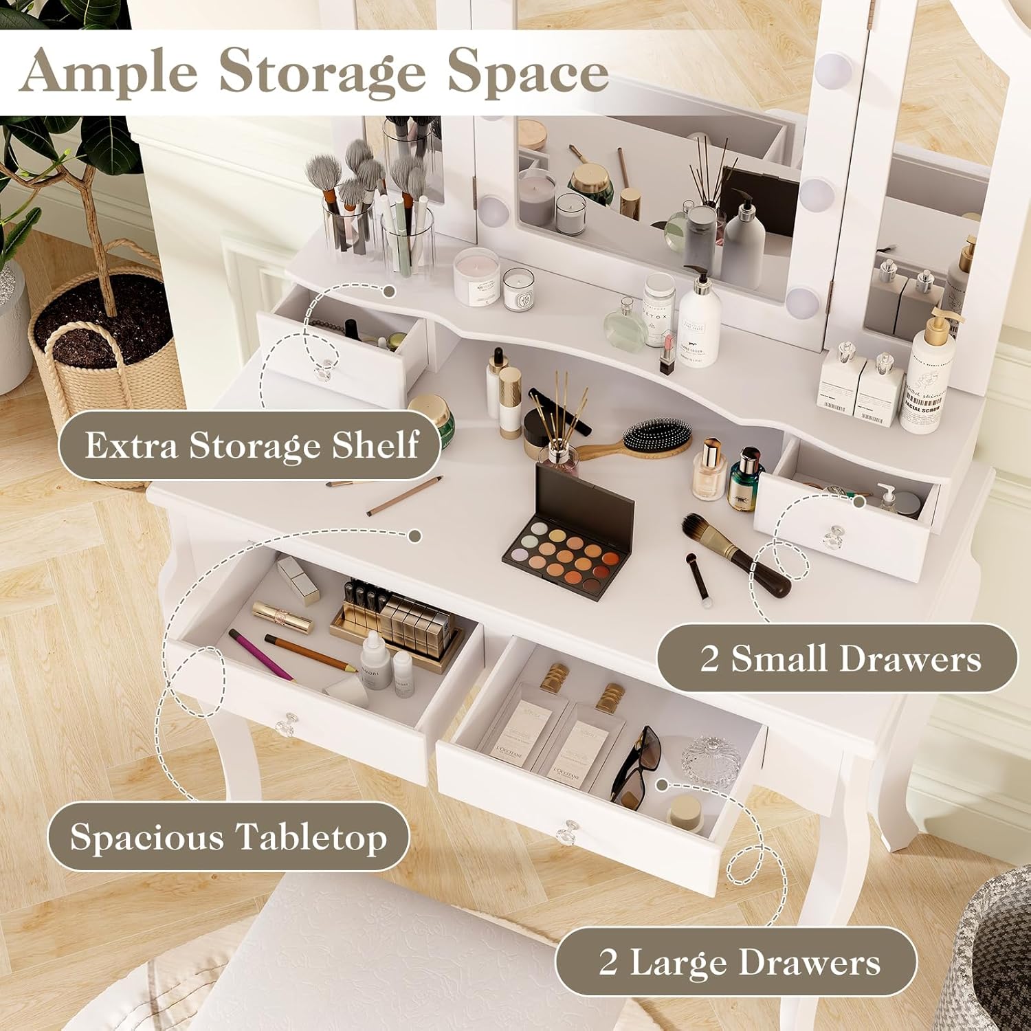 Vanity Desk with Lights - Make - Smart Home Retrofit ulasan dan harga