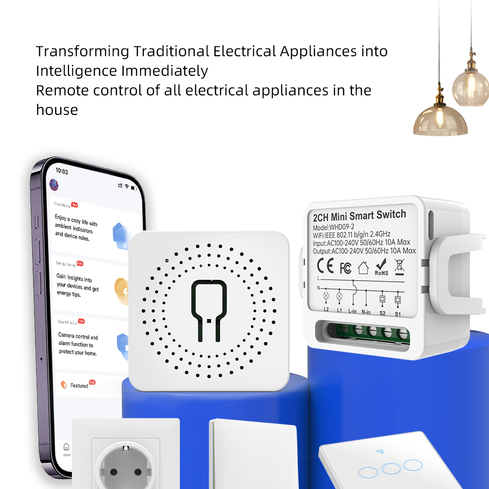 2 Way Tuya Smart Switch 2Gang  - Smart Home Google ulasan dan harga
