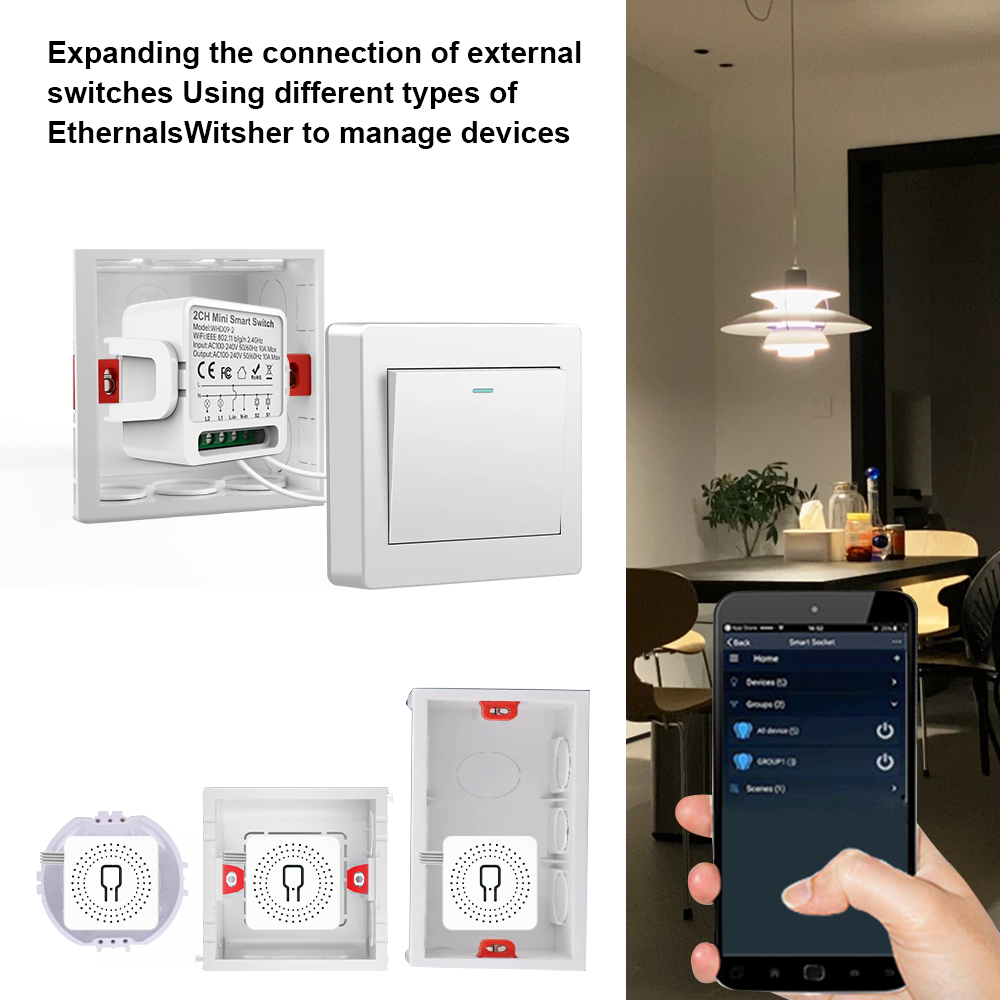 2 Way Tuya Smart Switch 2Gang  - Smart Home Google ulasan dan harga
