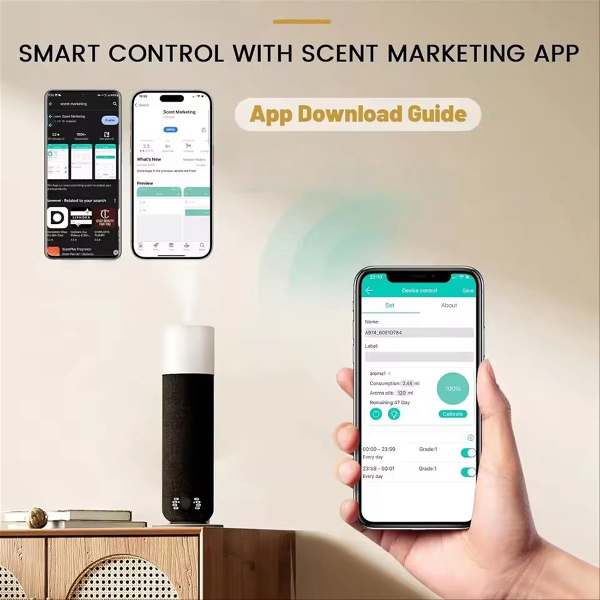 A374U Aug. Room Fragrance Diff - Smart Home Fragrance Diffuser ulasan dan harga